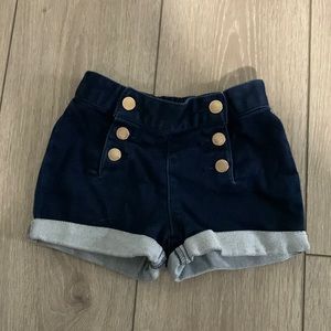 Like new genuine kids by oshgosh denim shorts m, size 18 month